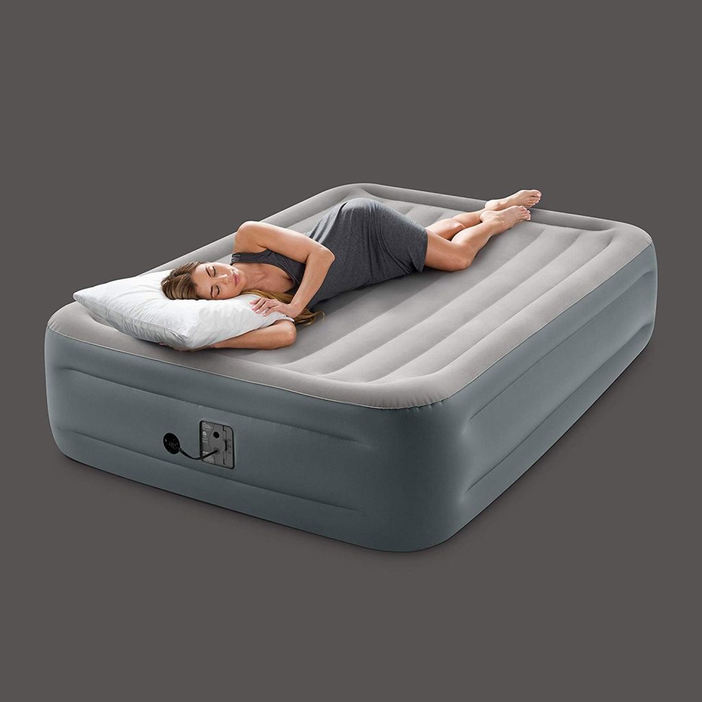Intex Dura-Beam Series Essential Rest Airbed with Internal Electric Pump, Bed Height 18, Queen (2020 Model)