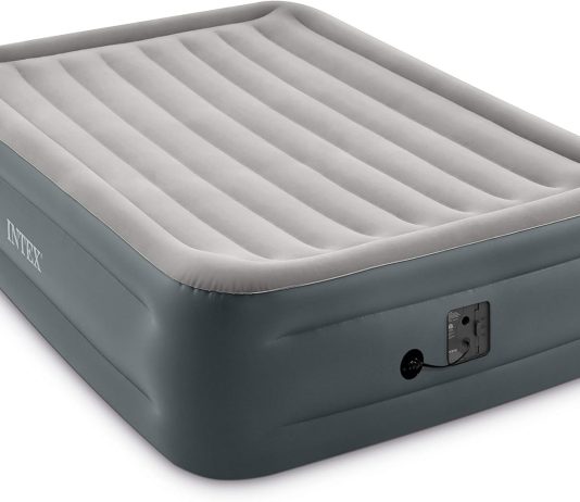 intex dura beam series essential rest airbed with internal electric pump bed height 18 queen 2020 model