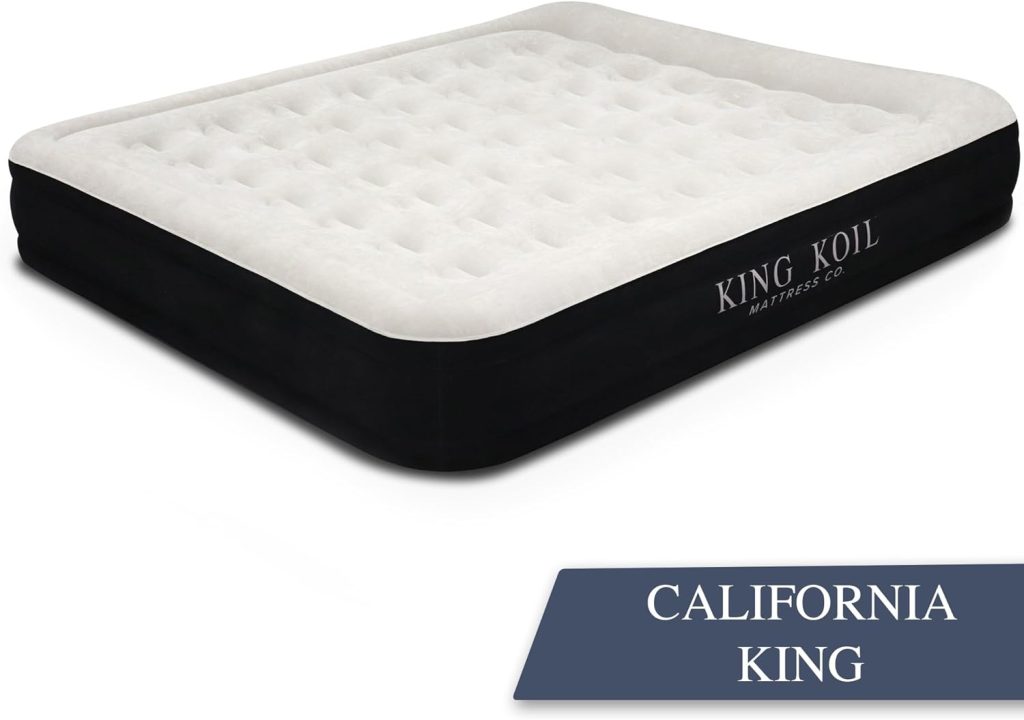 King Koil Luxury Air Mattress 13in Full Size with Built-in Pump for Home, Camping  Guests-Inflatable Airbed Luxury Double High Adjustable Blow Up Mattress, Durable - Portable and Waterproof