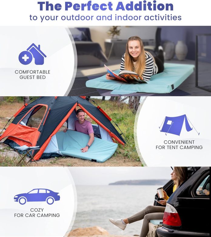 matrix comfort cell memory foam camping mattress pad certipur us roll up mattress cot mattress pad guest bed roll for sl 5
