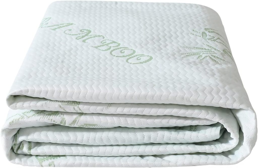 MUXHOMO King Mattress Protector, 100% Waterproof King Size Mattress Cover Protector, Cooling and Breathable Bamboo Mattress Pad Cover, Deep Pocket 8-21