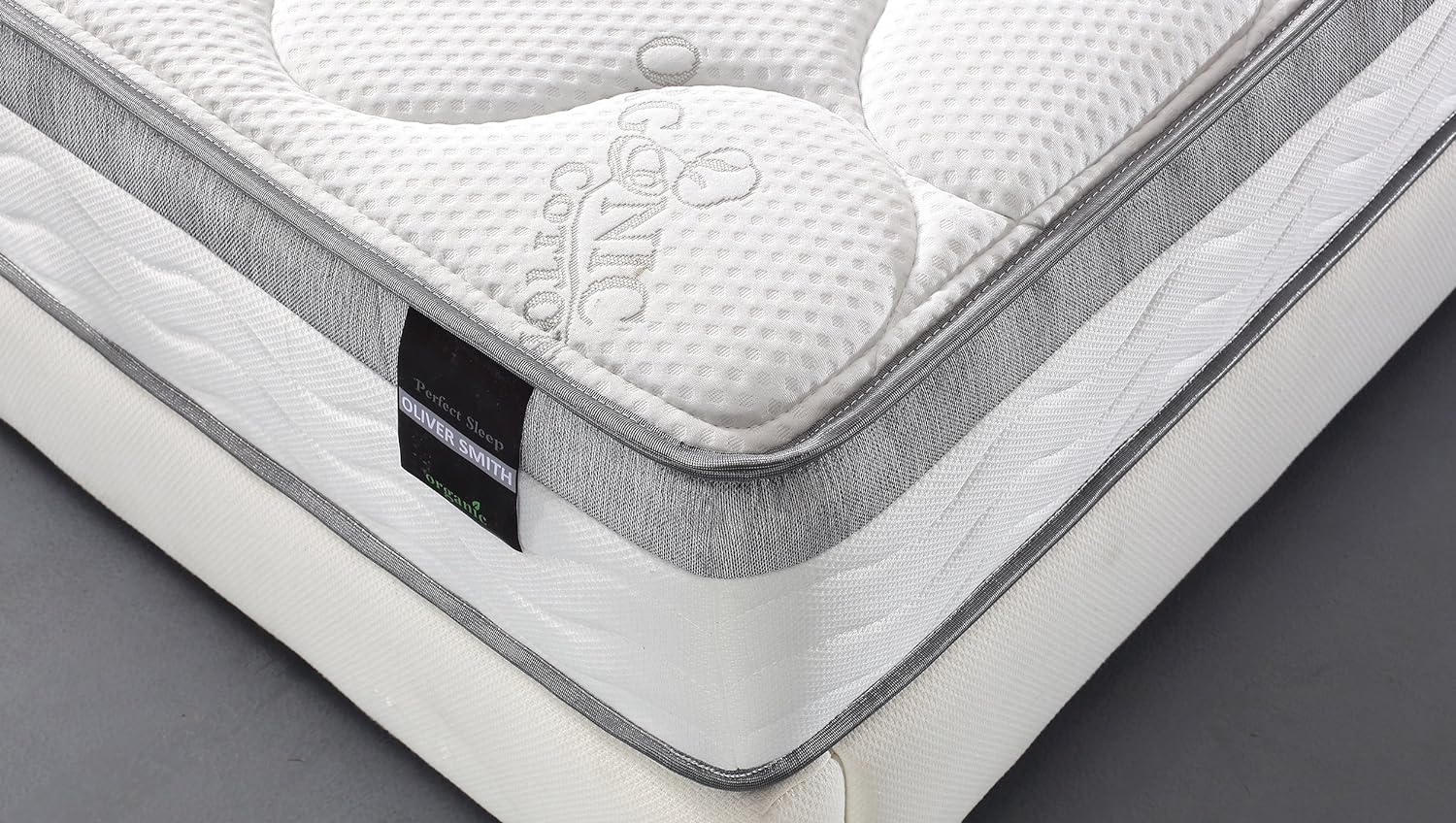 oliver smith organic cotton 10 inch perfect sleep comfort plush euro pillow top cool memory foam pocket spring mattress 