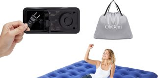 queen air mattress with built in pump 13 inch elevated quick inflationdeflation inflatable beddurable blow up mattresses