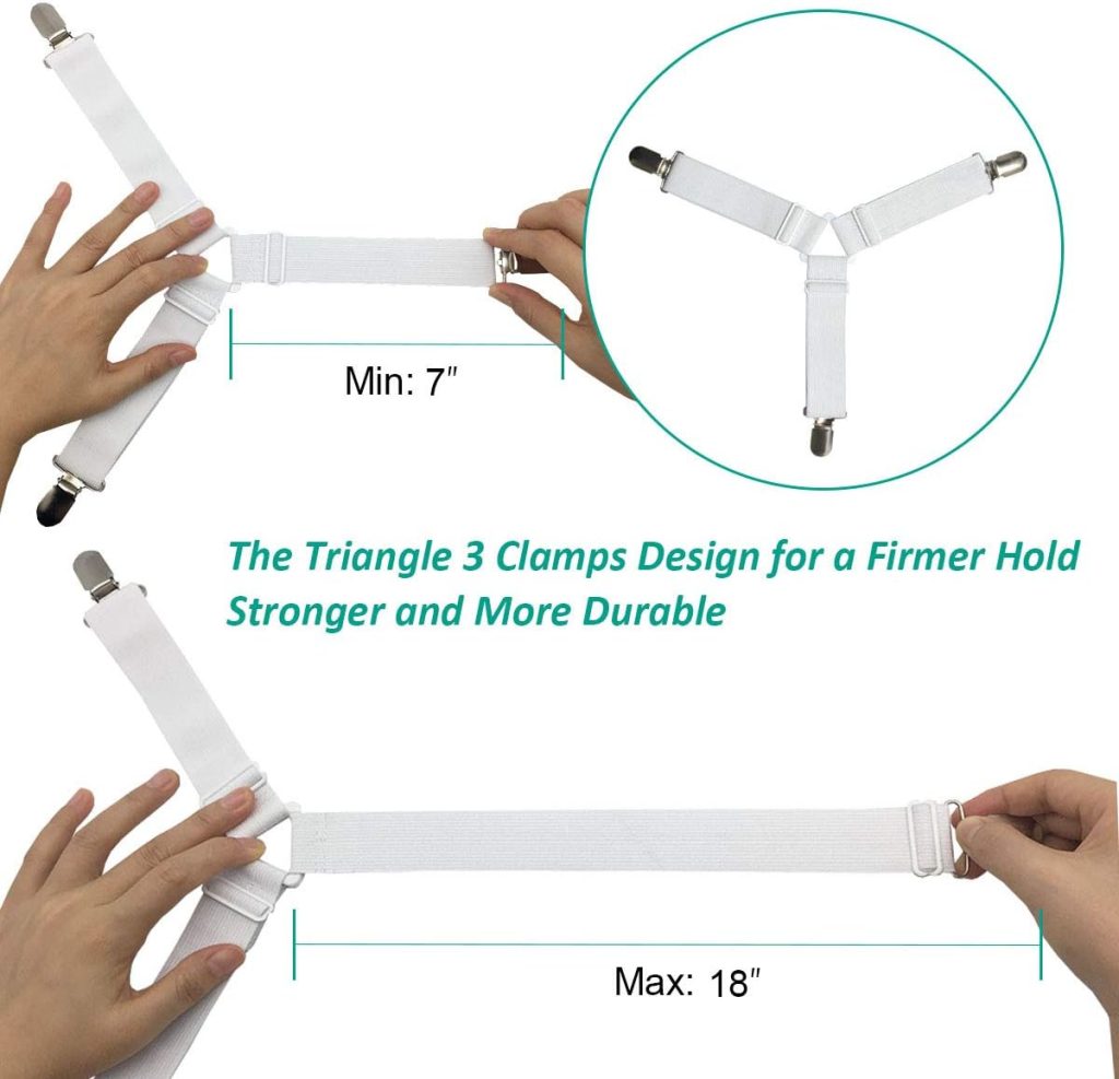 RayTour Bed Sheet Holder Straps Sheet Stays Keepers Bedsheet Holders Fasteners