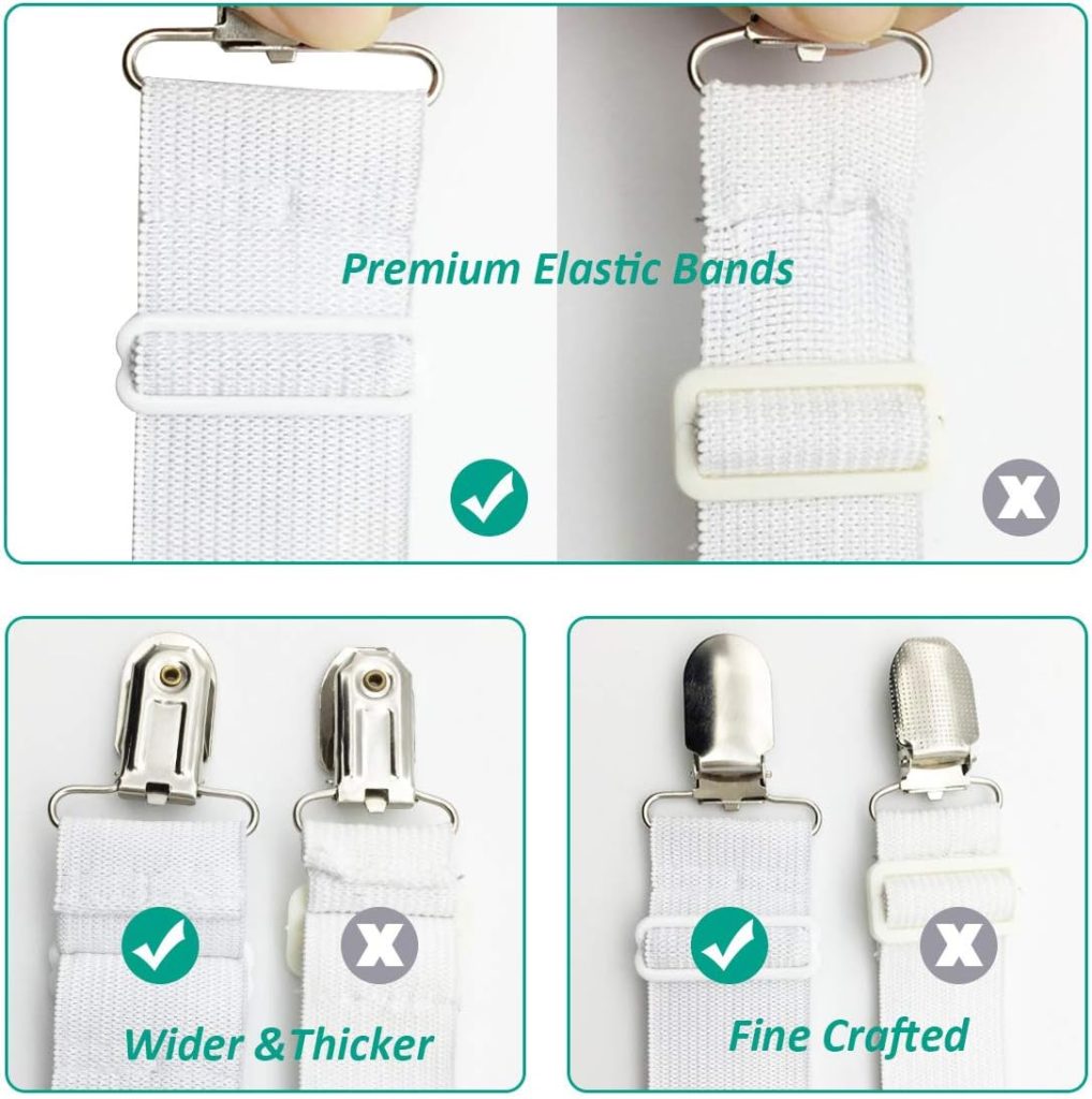RayTour Bed Sheet Holder Straps Sheet Stays Keepers Bedsheet Holders Fasteners