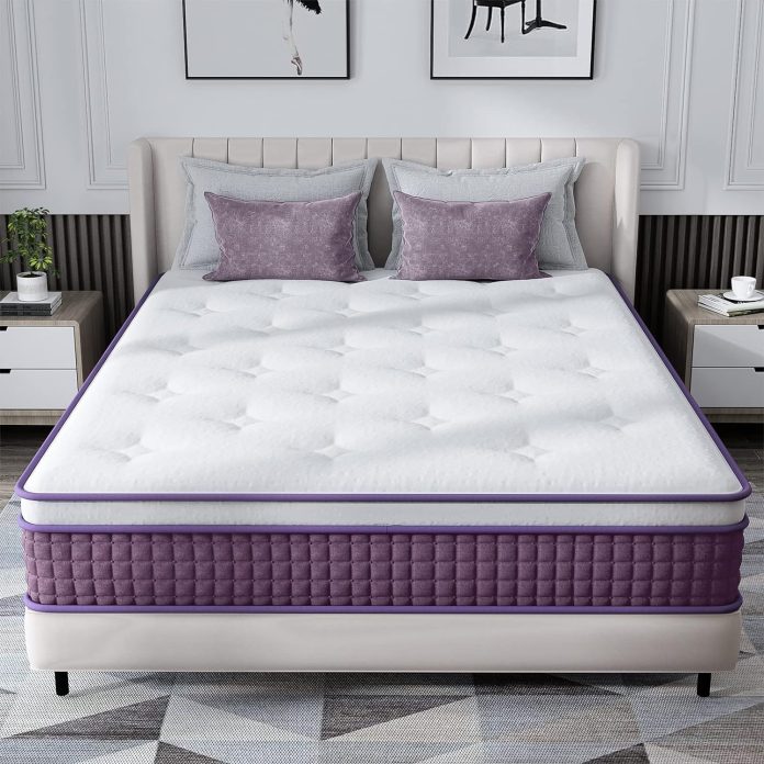 regoss 12 inch innerspring hybrid mattress motion isolation individually pocketed coils mattress euro top full size matt