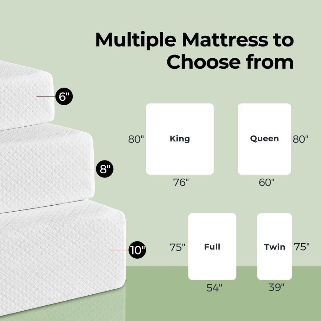 Rolanstar Full Size Mattress, 6 Inch Gel Memory Foam Mattress in a Box, Fiberglass Free, Breathable Mattress for Cooler Sleep Supportive  Pressure Relief, CertiPUR-US Certified, White