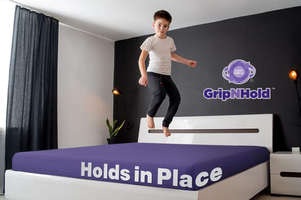 Sheet Simple Grip N Hold Bed Sheet Holder | Discrete Heavy Duty Sheet Holder, 360 Degree Bed Sheet Tightener, Non Slip Corner Sheet Grippers, Tool-Free Bed Sheets Holder | 1 Pack