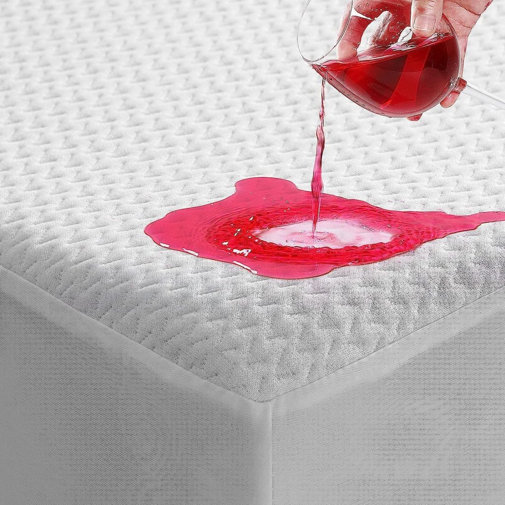 TASTELIFE Queen 100% Waterproof Mattress Protector, Premium Bamboo Cooling Mattress Pad Cover with Deep Pocket, Ultra-Soft and Breathable Bed Mattress Cover Fits 8 to 21 Inch Mattress (Queen, White)