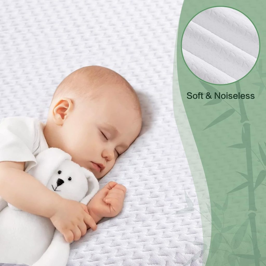 TASTELIFE Queen 100% Waterproof Mattress Protector, Premium Bamboo Cooling Mattress Pad Cover with Deep Pocket, Ultra-Soft and Breathable Bed Mattress Cover Fits 8 to 21 Inch Mattress (Queen, White)