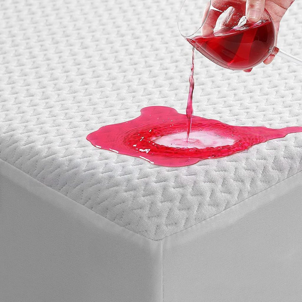TASTELIFE Queen 100% Waterproof Mattress Protector, Premium Bamboo Cooling Mattress Pad Cover with Deep Pocket, Ultra-Soft and Breathable Bed Mattress Cover Fits 8 to 21 Inch Mattress (Queen, White)