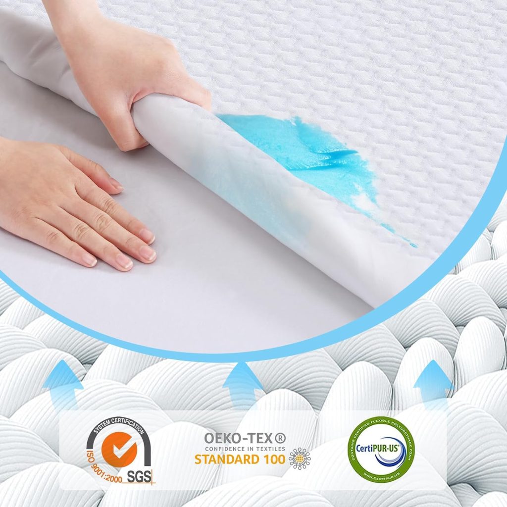 TASTELIFE Queen 100% Waterproof Mattress Protector, Premium Bamboo Cooling Mattress Pad Cover with Deep Pocket, Ultra-Soft and Breathable Bed Mattress Cover Fits 8 to 21 Inch Mattress (Queen, White)