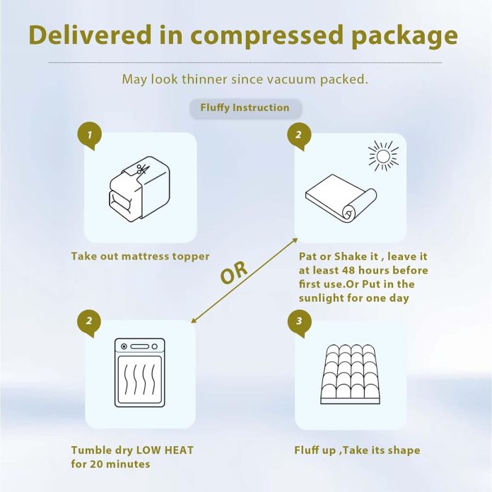 toptopper mattress topper queen size cooling mattress pad cover for hot sleepers extra thick 5d snow down alternative ov 1
