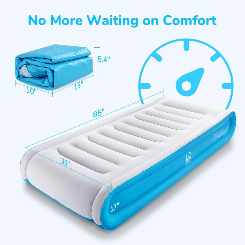 Valwix Twin Air Mattress with Built-in Pump  Pillow, 17 Height Air Bed w/Supportive Tech, Inflatable Mattress for Home  Travel, 660 LBS Capacity