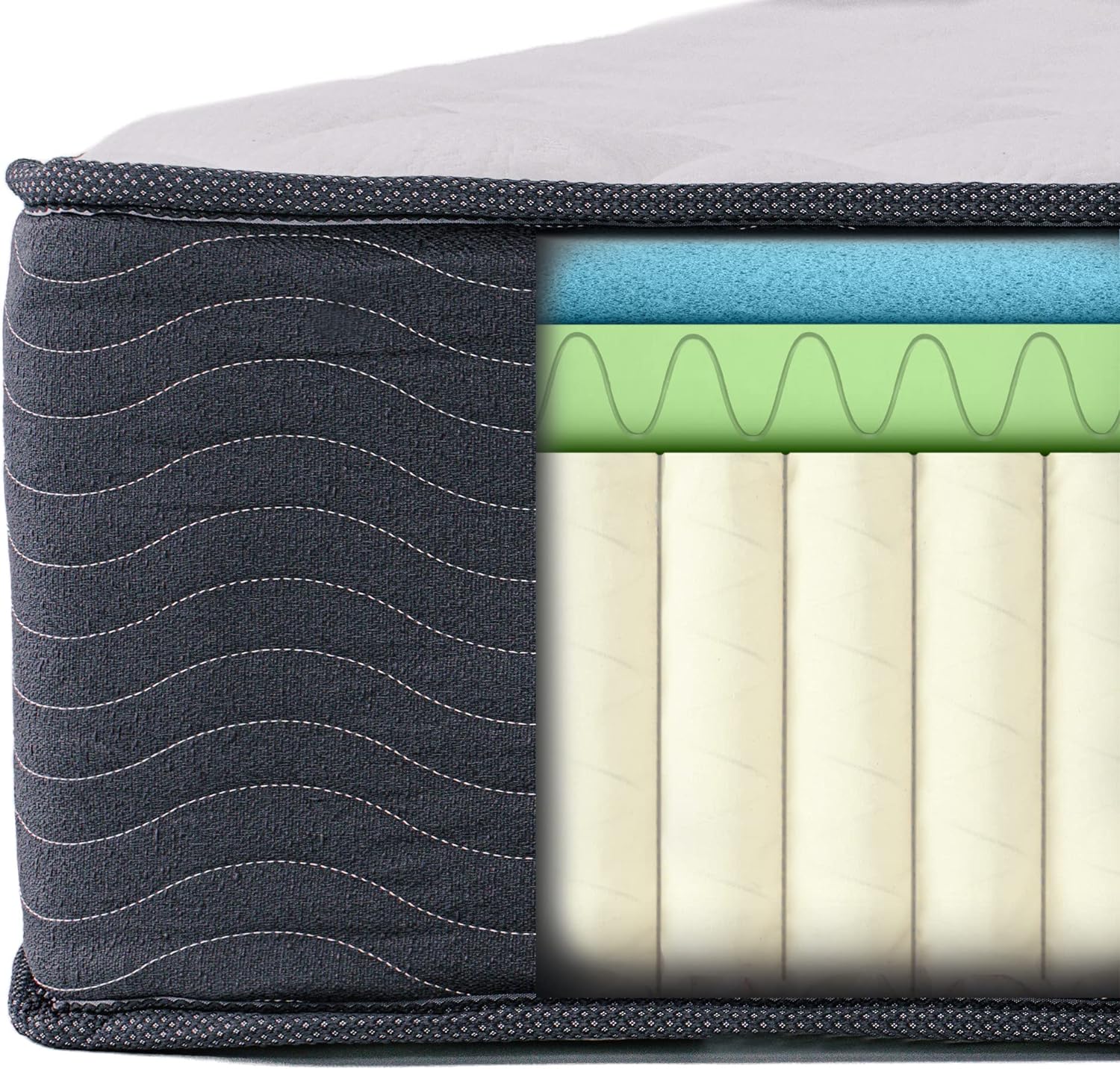 12 inch hybrid support mattressbed in a boxcertipur us certified foam full novhm s 2