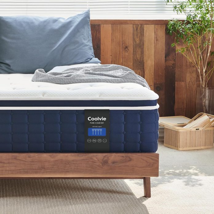coolvie queen mattresses 12 inch queen size mattress in a box hybrid construction individual pocket springs with memory 