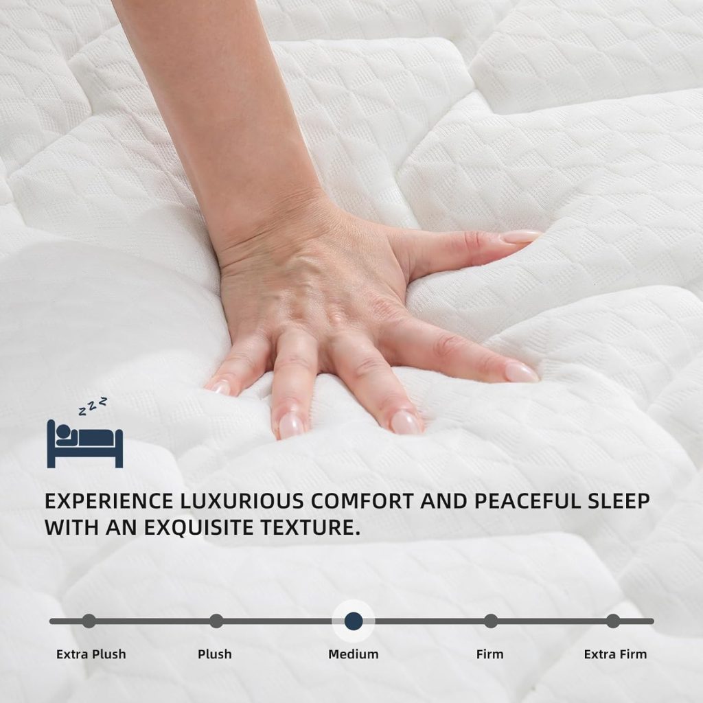 Full Size Mattress | 10 Inch Hybrid Mattresses Full in a Box | Medium Firm Memory Foam and Individual Pocket Springs | Fiberglass Free Bed Matress | Breathable | CertiPUR-US