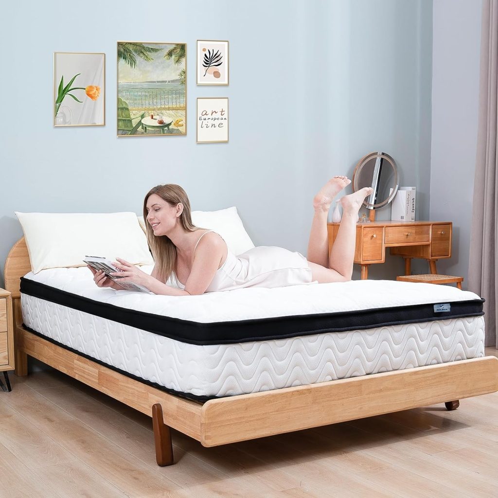 Full Size Mattress | 10 Inch Hybrid Mattresses Full in a Box | Medium Firm Memory Foam and Individual Pocket Springs | Fiberglass Free Bed Matress | Breathable | CertiPUR-US