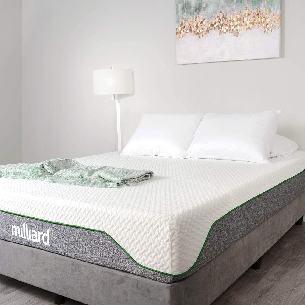 Milliard Memory Foam Mattress 10 inch Firm, Bed-in-a-Box | Pressure Relieving, Classic (King)