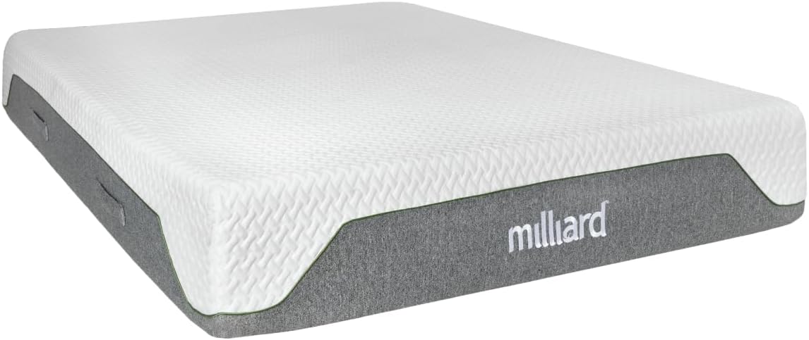 milliard memory foam mattress 10 inch firm bed in a box pressure relieving classic king
