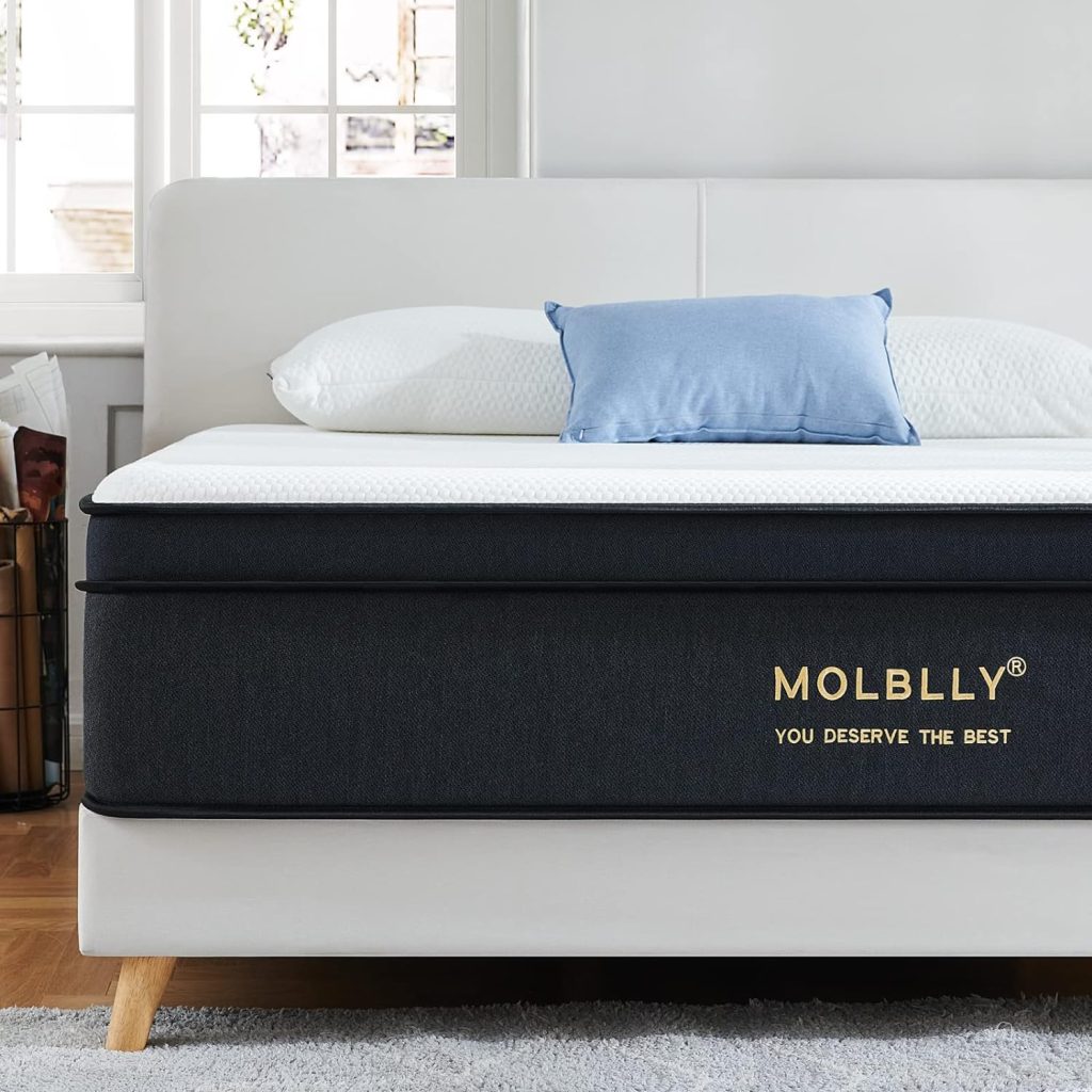 Molblly Full Mattress, 12 Inch Hybrid Mattress in a Box with Gel Memory Foam, Individually Wrapped Pocket Coils Innerspring, Pressure-Relieving and Supportive,Non-Fiberglass,Mattress Full Size