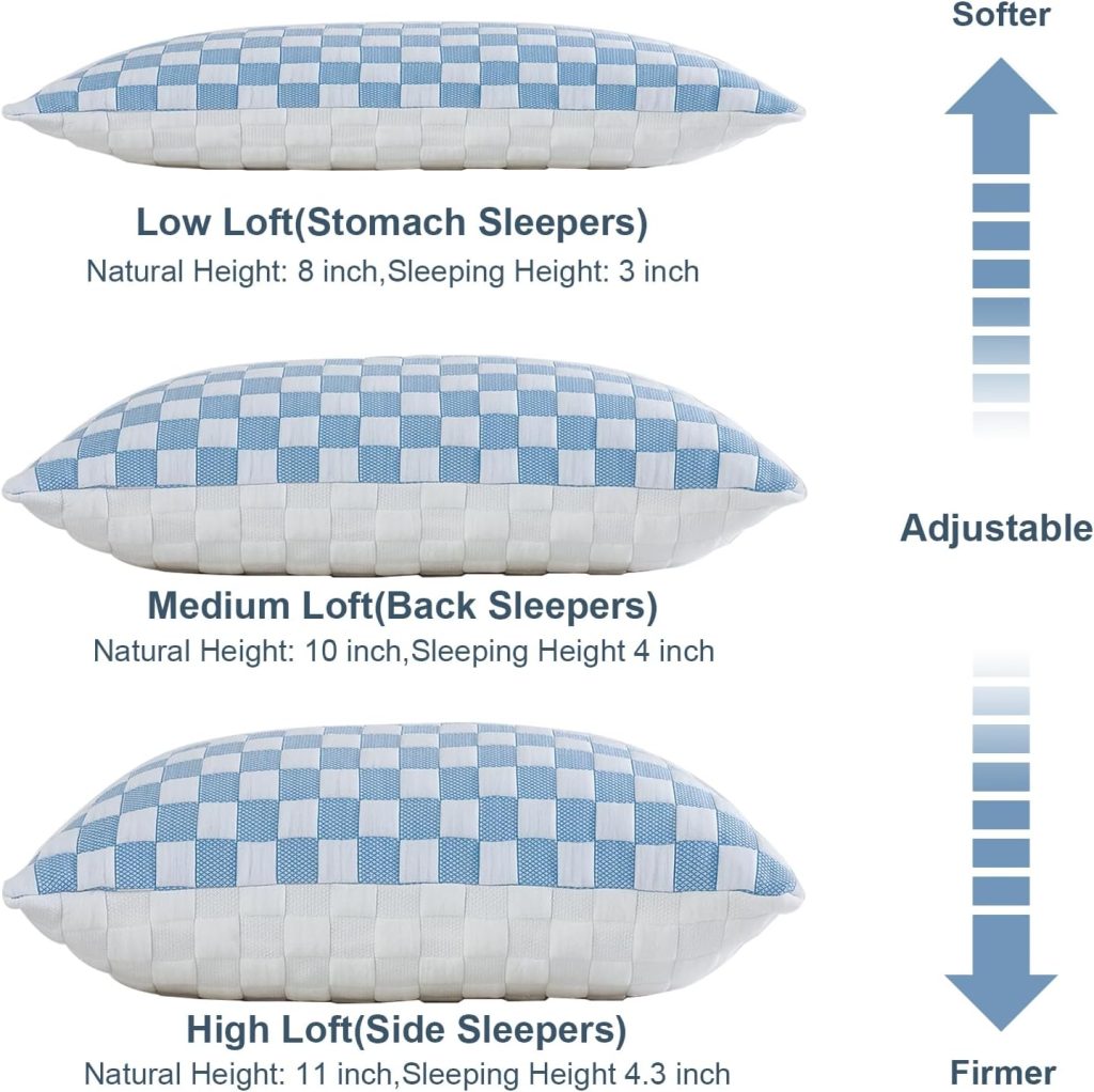 Bed Pillows for Sleeping: Luxury Hotel Pillows Standard Size Set of 4 Pack Supportive Suitable for Stomach,Back and Side Sleepers