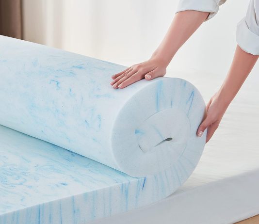 linsy living 3 inch mattress topper full cooling gel infused swirl memory foam soft mattress topper for firm mattress ce 3