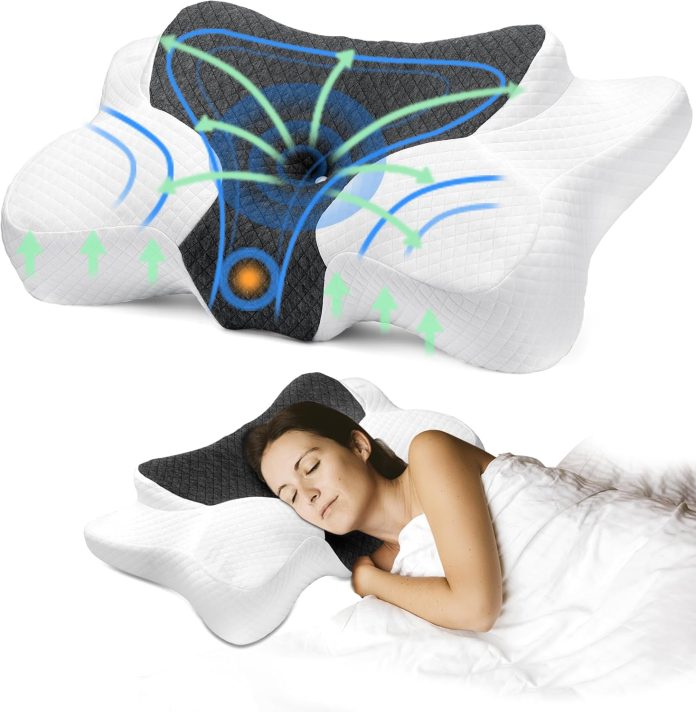 neck pillow cervical pillow for pain relief memory foam pillows sleeping adjustable ergonomic cooling side back and stom