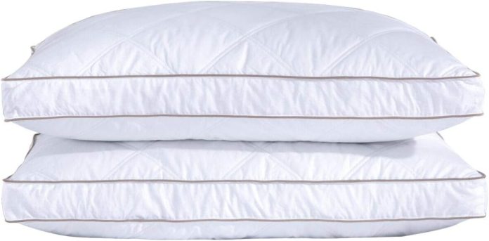 puredown goose feathers and down pillow for sleeping gusseted bed hotel collection pillows standard set of 2