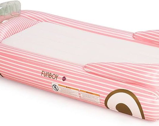 FUNBOY Kids Pink Inflatable Travel Bed