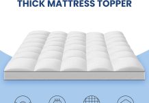 queen mattress topper for back pain extra thick mattress pad cover with 8 21 inch deep pocket pillow top mattress topper 1