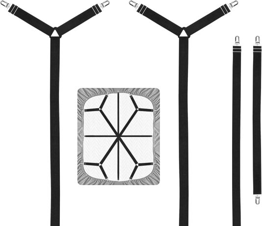 bed sheet strapsadjustable elastic sheet fastenerssecure mattresses covers keeper with fitted sheet holders and metal cl