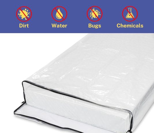 crib mattress storage bag with zipper 5 mil clear plastic cover for moving includes accessory bags 3