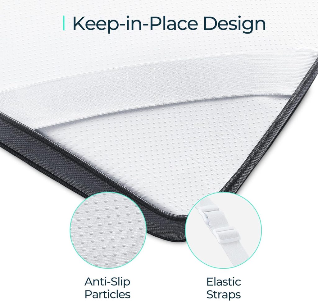 LINSY LIVING Mattress Topper Full, 2 Inches Gel Memory Foam Mattress Topper, Removable  Washable Cover, Non-Slip Design, CertiPUR-US Certified, Full Size