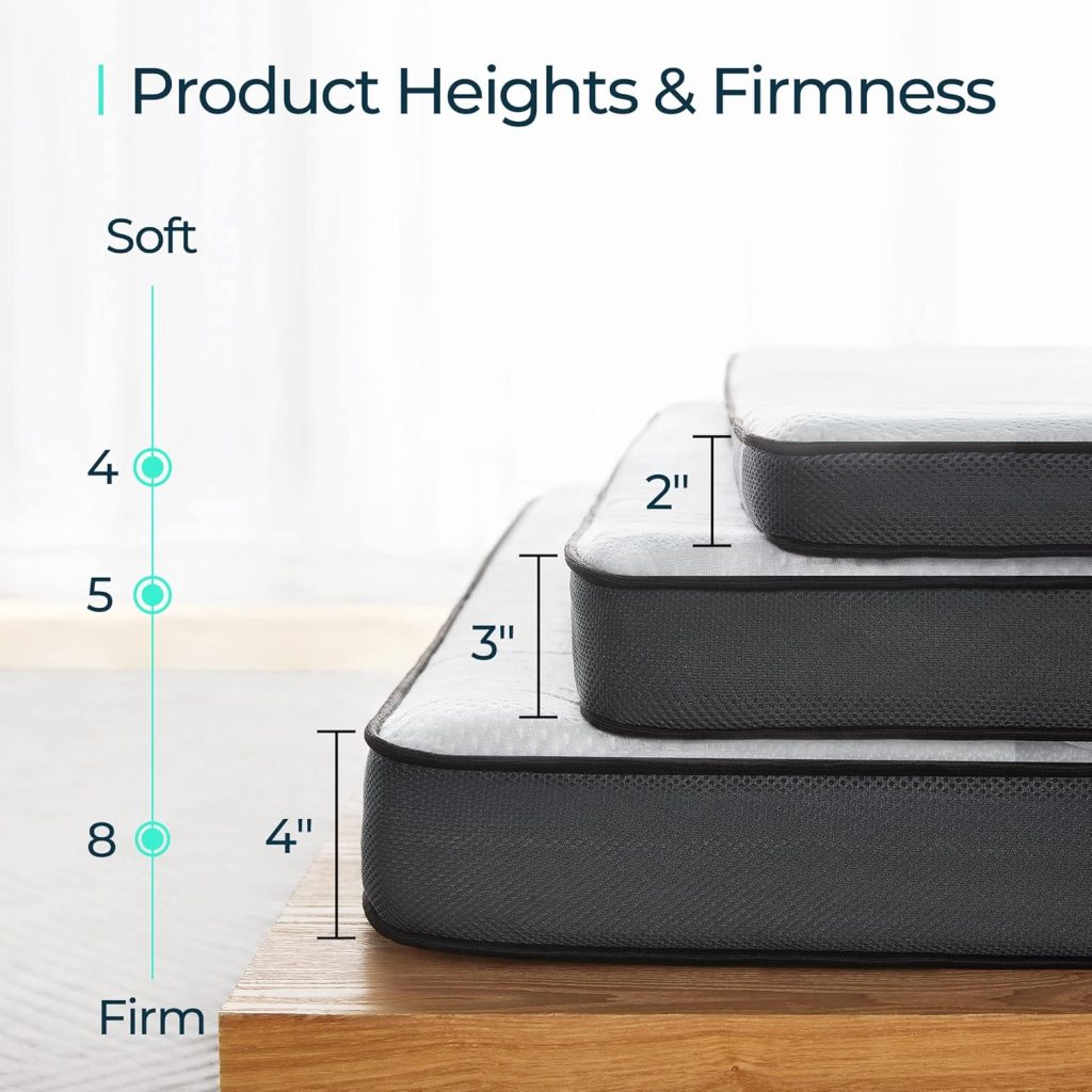 LINSY LIVING Mattress Topper Full, 2 Inches Gel Memory Foam Mattress Topper, Removable  Washable Cover, Non-Slip Design, CertiPUR-US Certified, Full Size