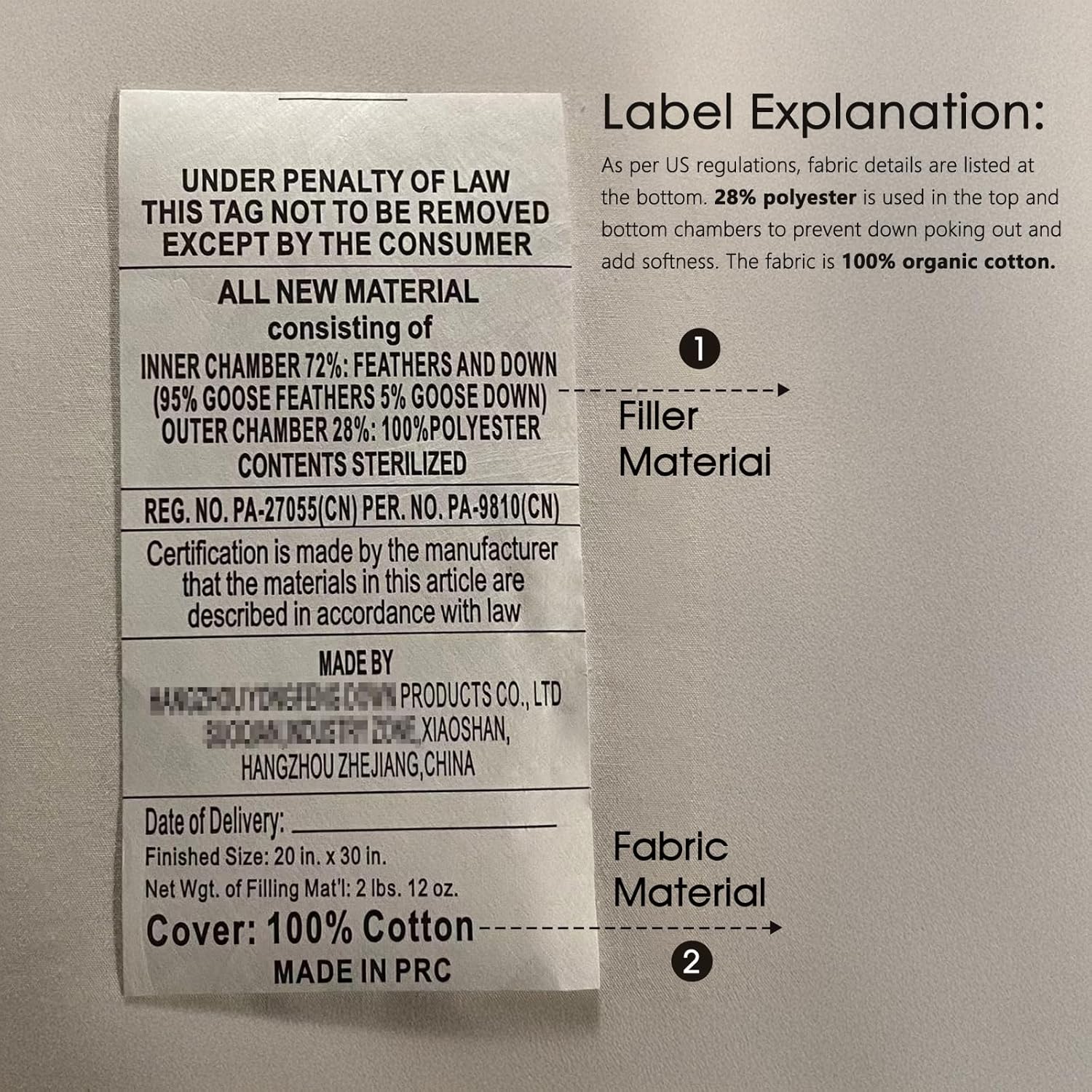 DWR Goose Feather Down Core Pillow Surrounded by Polyester Single Pack, 100% Organic Cotton Covered, Medium Support, Standard Size Bed Pillow Inserts(20x26, Set of 1) DWR Goose Feather Down Core Pillow Surrounded by Polyester Single Pack, 100% Organic Cotton Covered, Medium Support, Standard Size Bed Pillow Inserts(20x26, Set of 1)