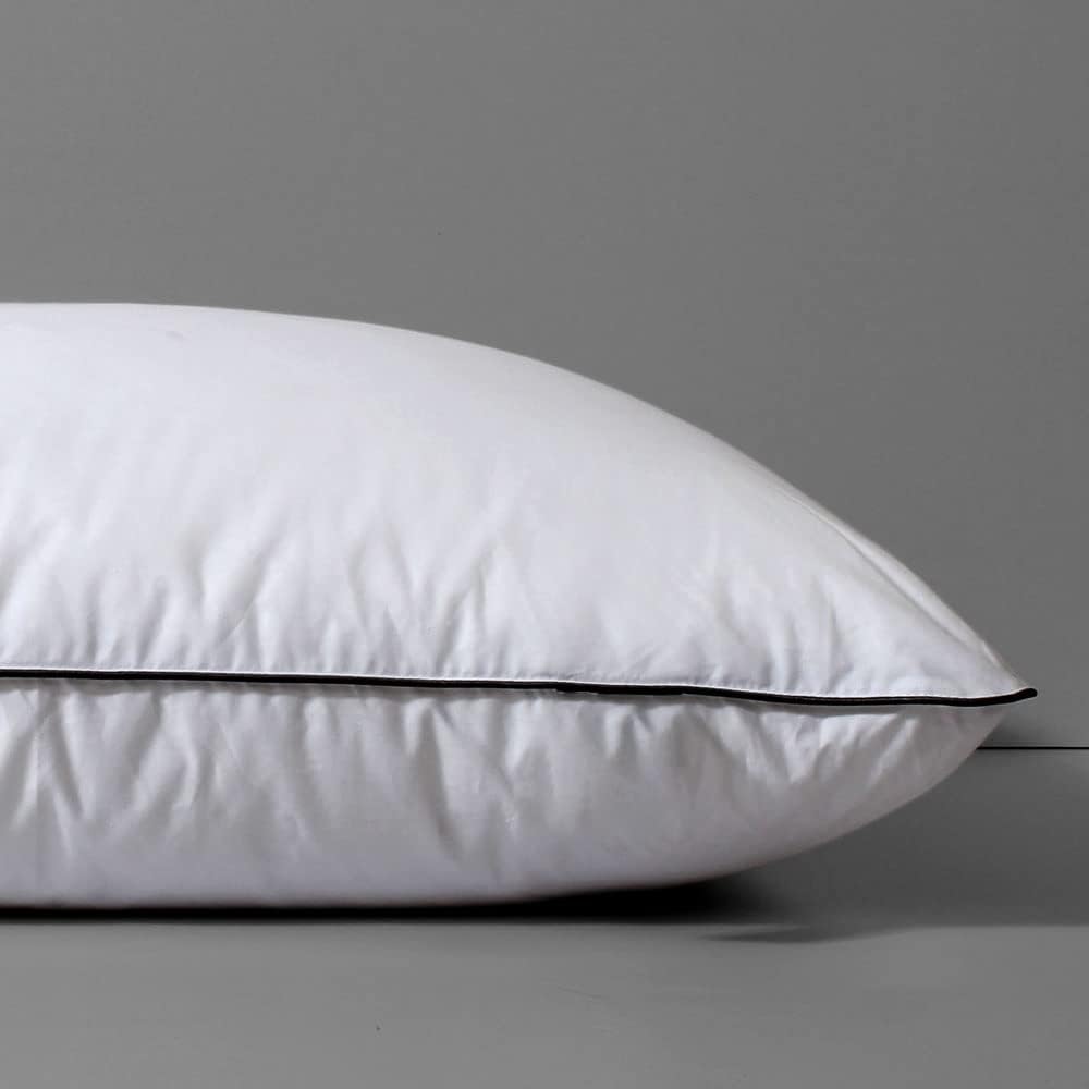 DWR Goose Feather Down Core Pillow Surrounded by Polyester Single Pack, 100% Organic Cotton Covered, Medium Support, Standard Size Bed Pillow Inserts(20x26, Set of 1) DWR Goose Feather Down Core Pillow Surrounded by Polyester Single Pack, 100% Organic Cotton Covered, Medium Support, Standard Size Bed Pillow Inserts(20x26, Set of 1)