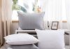 Goose Down Feather Pillows Hotel Collection Bed Pillow for Sleeping,100% Cotton Fabric, Good for Side and Back Stomach Sleeper Standard Size (1 Pack, White)