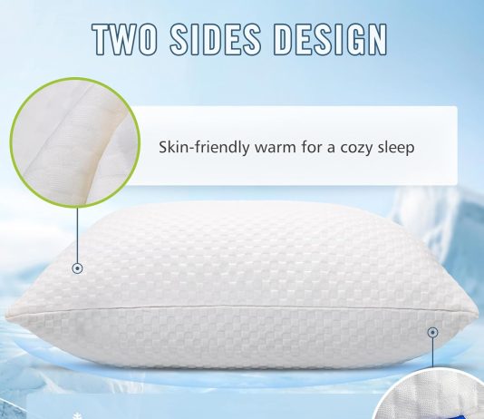 HIMOON Bed Pillows for Sleeping King Size 2 Pack,Cooling Memory Foam Pillows for Side Back and Stomach Sleepers(Memory Foam