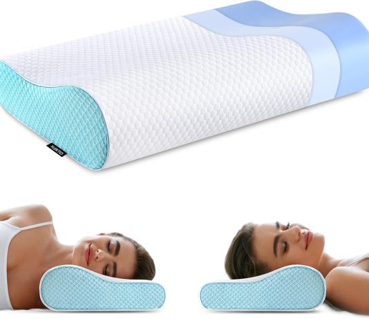 Memory Foam Pillows Neck Pillow Bed Pillow for Sleeping Ergonomic Cervical Pillow Orthopedic Contour Pillow for Side Back Stomach Sleeper