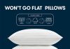 Serta Won’t Go Flat Standard/Queen Size Set of 2 Down Alternative Bed Pillows, Extra Life Foam Core with Medium Support, Perfect for Back, Stomach or Side Sleepers, White Home |